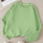 INAWLY Solid Round Neck Thermal Lined Sweatshirt,Long Sleeve Tops