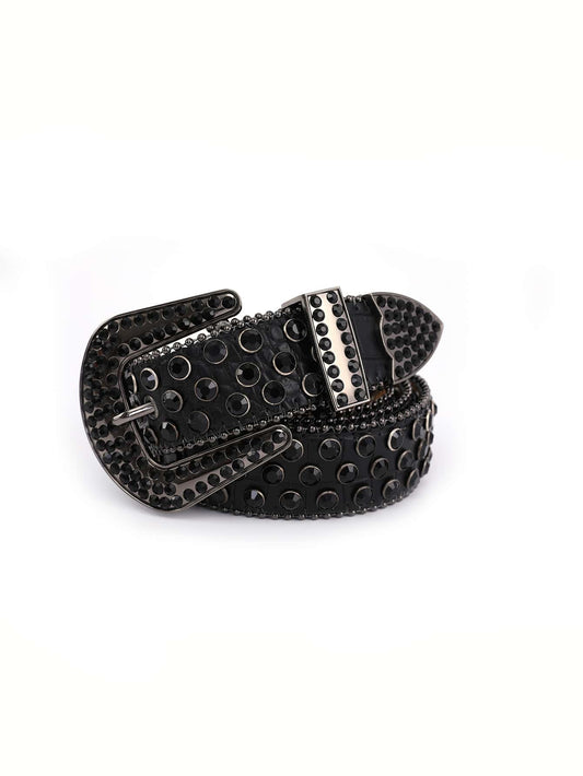 Men Rhinestone Decor Belt Street,School Halloween