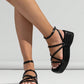 Platform Wedge Sandals With Straps For Women, Summer