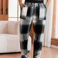 Men Plaid Print Drawstring Waist Sleep Pants