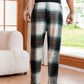 Men Plaid Print Drawstring Waist Sleep Pants