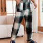 Men Plaid Print Drawstring Waist Sleep Pants