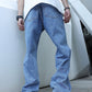 Manfinity Men Lightning Print Straight Leg Jeans