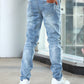 Men Slant Pocket Slim Straight Jeans