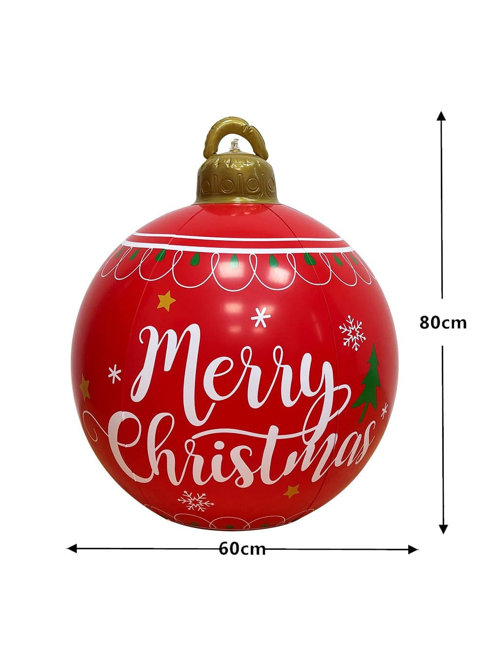 Christmas Ball Outdoor Decorations Extra Large PVC Balls With Joy Tree Hohoho Patterns For Yard Pool Lawn Porch Garden Holiday Indoor