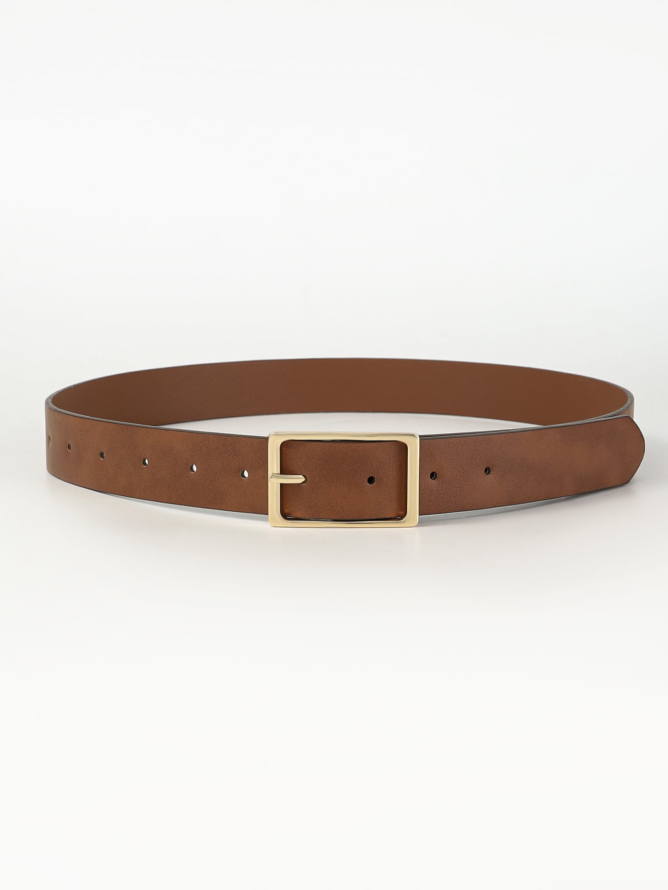 1pc Multicolor Men's Pu Leather Belt With Rectangle Buckle For Casual