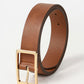 1pc Multicolor Men's Pu Leather Belt With Rectangle Buckle For Casual