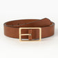 1pc Multicolor Men's Pu Leather Belt With Rectangle Buckle For Casual