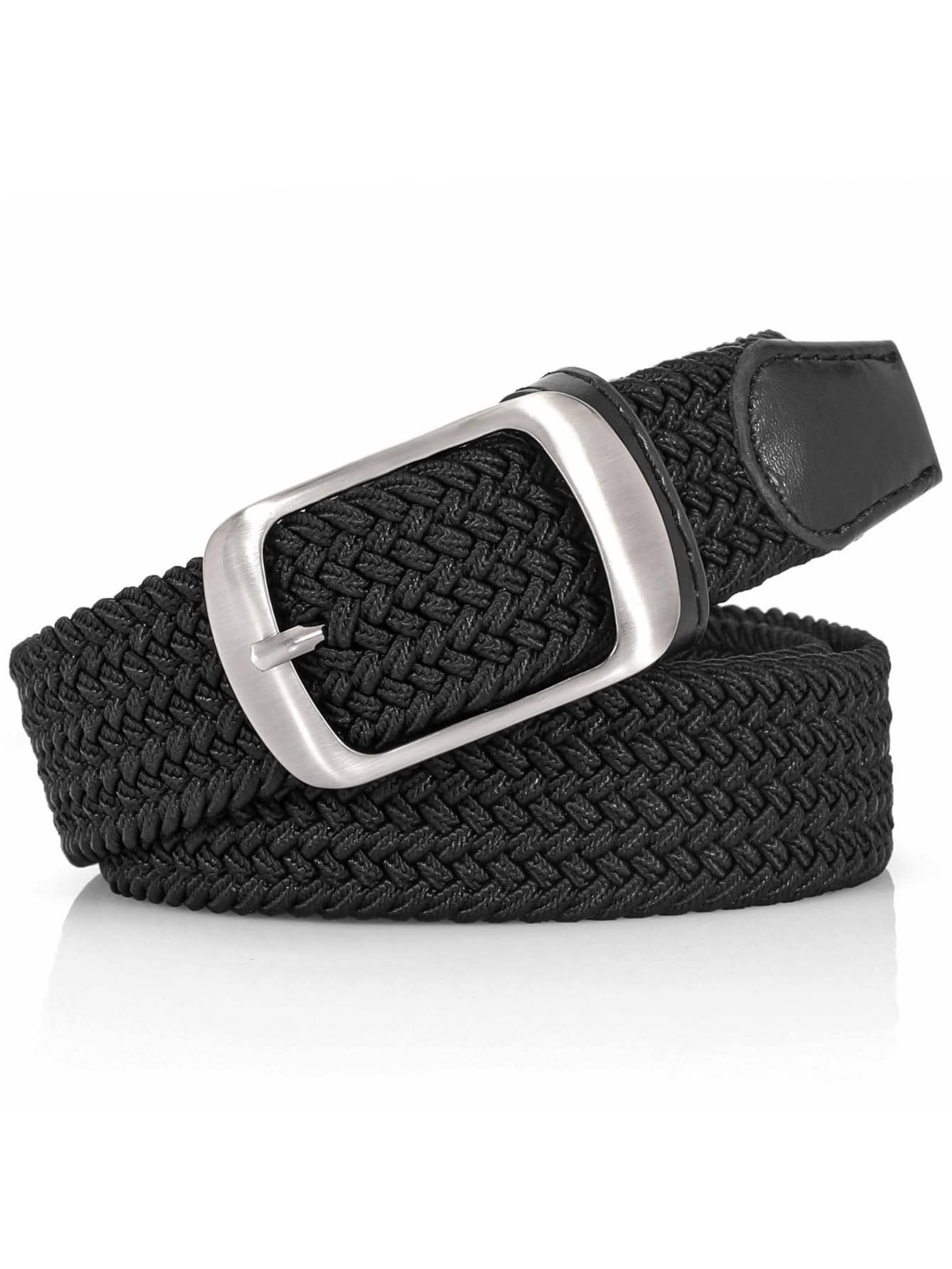 1PC Braided Belt Stretch Belt For Men And Women Multicolored Woven Golf Belt Elastic Canvas Belt Casual