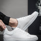 Men's Casual Sports Sneakers, Non-slip White Shoes For All Seasons, Suitable For Students