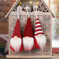 3pcs Christmas Decoration Hanging Ornaments Red Knitting Set Knitted Material Daily Decorative Pendant For Christmas Tree