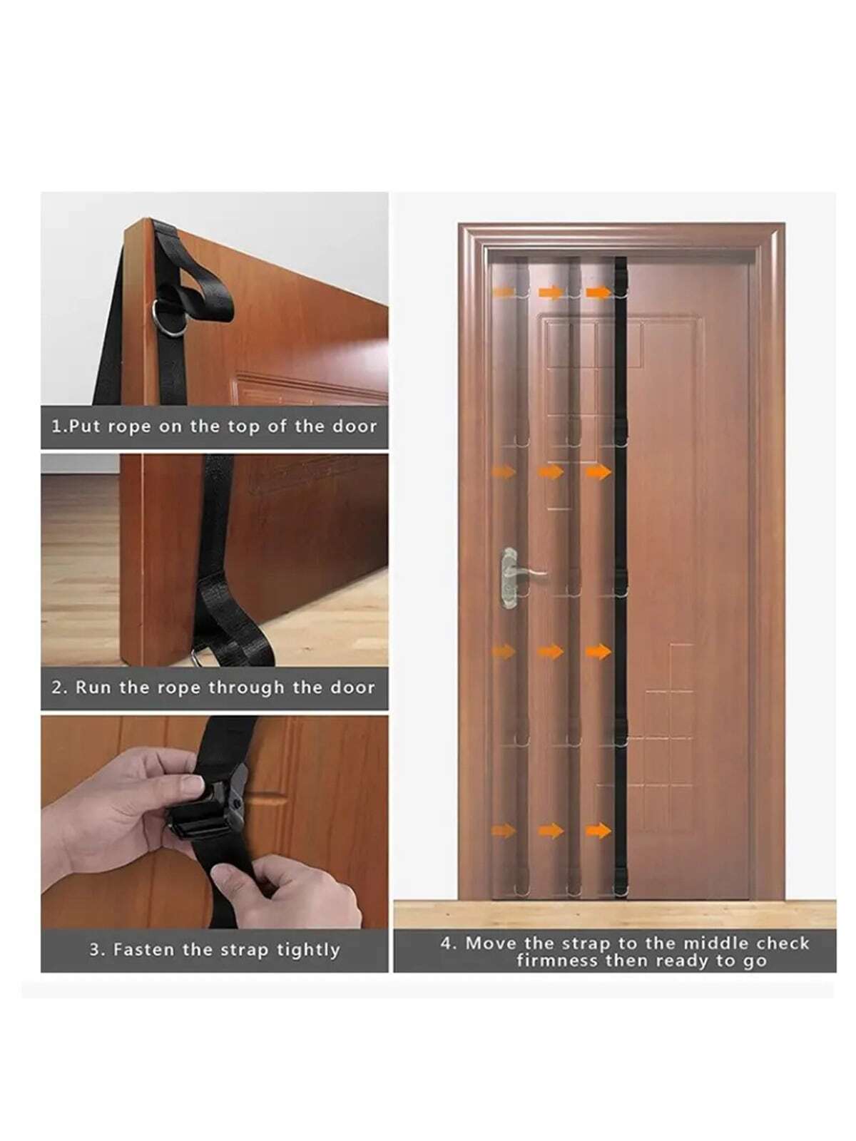 1PC Multi-Functional Home Door Fitness Equipment: Door Buckle, Anchor Pull Rope, and Suspension Training Belt