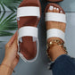 European And American Women's Plus Size Slippers New Summer Sandals, Women's Black Flat Sandals