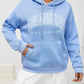 INAWLY Letter Graphic Kangaroo Pocket Drop Shoulder Drawstring Hoodie