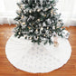 1pc Silver Snowflake Design Christmas Tree Skirt For Holiday Party Decoration