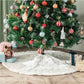 1pc Silver Snowflake Design Christmas Tree Skirt For Holiday Party Decoration