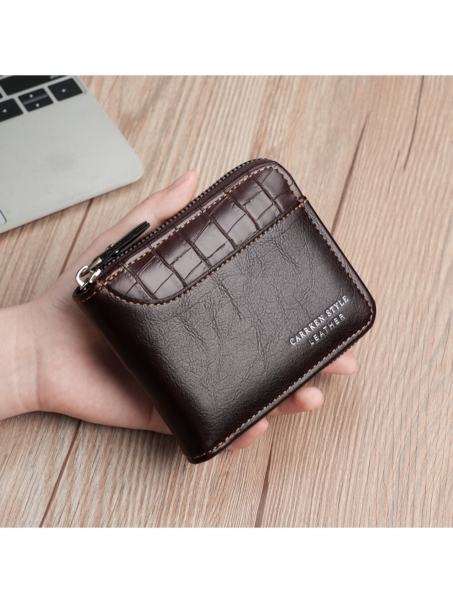 1pc Fashionable Crocodile Patterned Wallet With Letter Print Portable Money Cash White-Collar Workers For Men For Male College Work Business Commute Office For Anniversary For Lover For Birthday Gift On Valentine Day Gift Gift BLACK FRIDAY Present