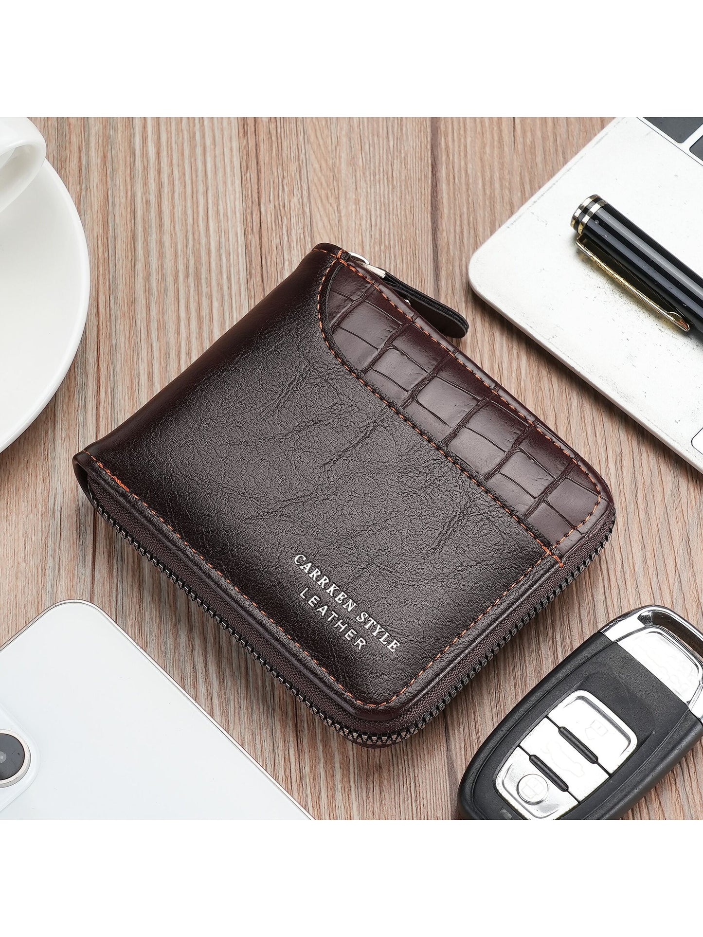 1pc Fashionable Crocodile Patterned Wallet With Letter Print Portable Money Cash White-Collar Workers For Men For Male College Work Business Commute Office For Anniversary For Lover For Birthday Gift On Valentine Day Gift Gift BLACK FRIDAY Present