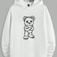 Manfinity UrbanChill Men Bear Graphic Print Funny Long Sleeve Urban Hoodie, For Friends