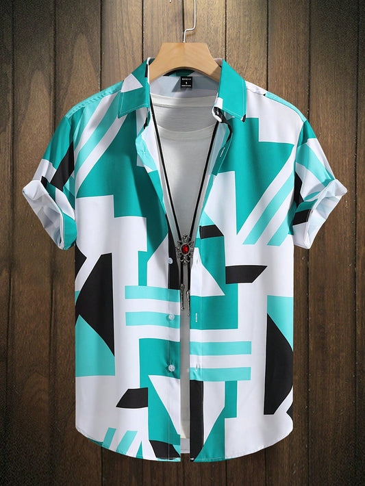 Manfinity Hypemode Men Geo Print Shirt Without Tee