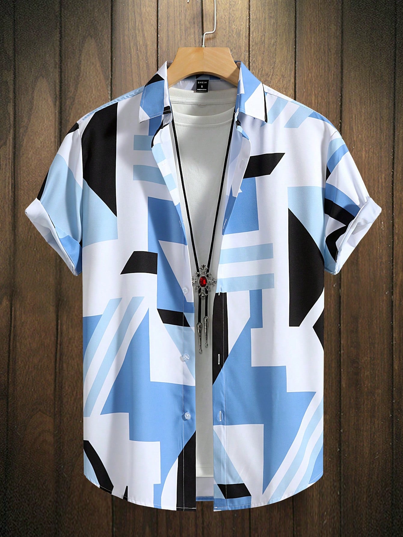 Manfinity Hypemode Men Geo Print Shirt Without Tee