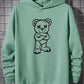 Manfinity UrbanChill Men Bear Graphic Print Funny Long Sleeve Urban Hoodie, For Friends