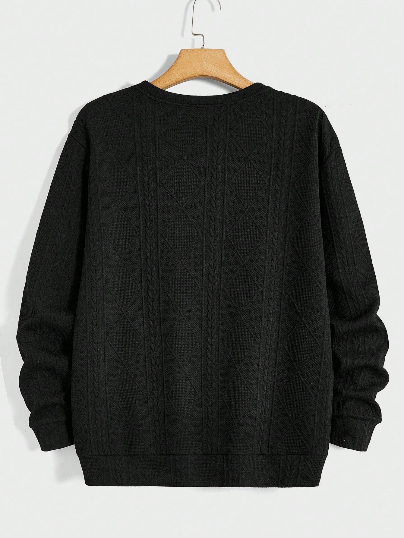 Manfinity ModaGents Oversized Men's Letter Patched Drop Shoulder Sweatshirt