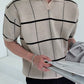 DAZY Men Plaid Pattern Polo Shirt