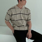 DAZY Men Plaid Pattern Polo Shirt