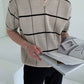 DAZY Men Plaid Pattern Polo Shirt