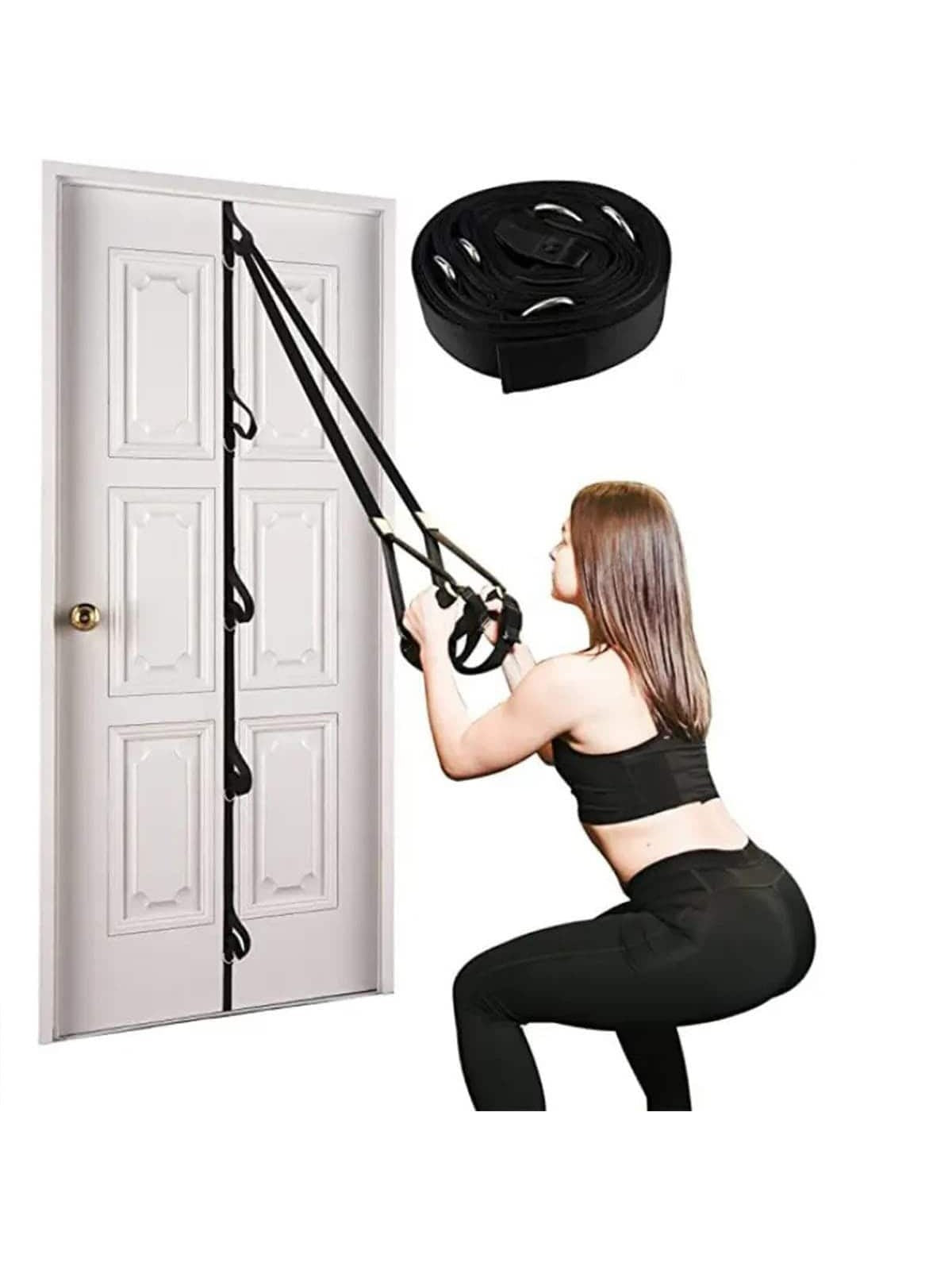 1PC Multi-Functional Home Door Fitness Equipment: Door Buckle, Anchor Pull Rope, and Suspension Training Belt