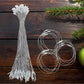 100Pcs Christmas Ornament Hooks Sliver String Hanger With Snap Locking Metallic Color String For Christmas Valentine's Day Party Hanging Ropes