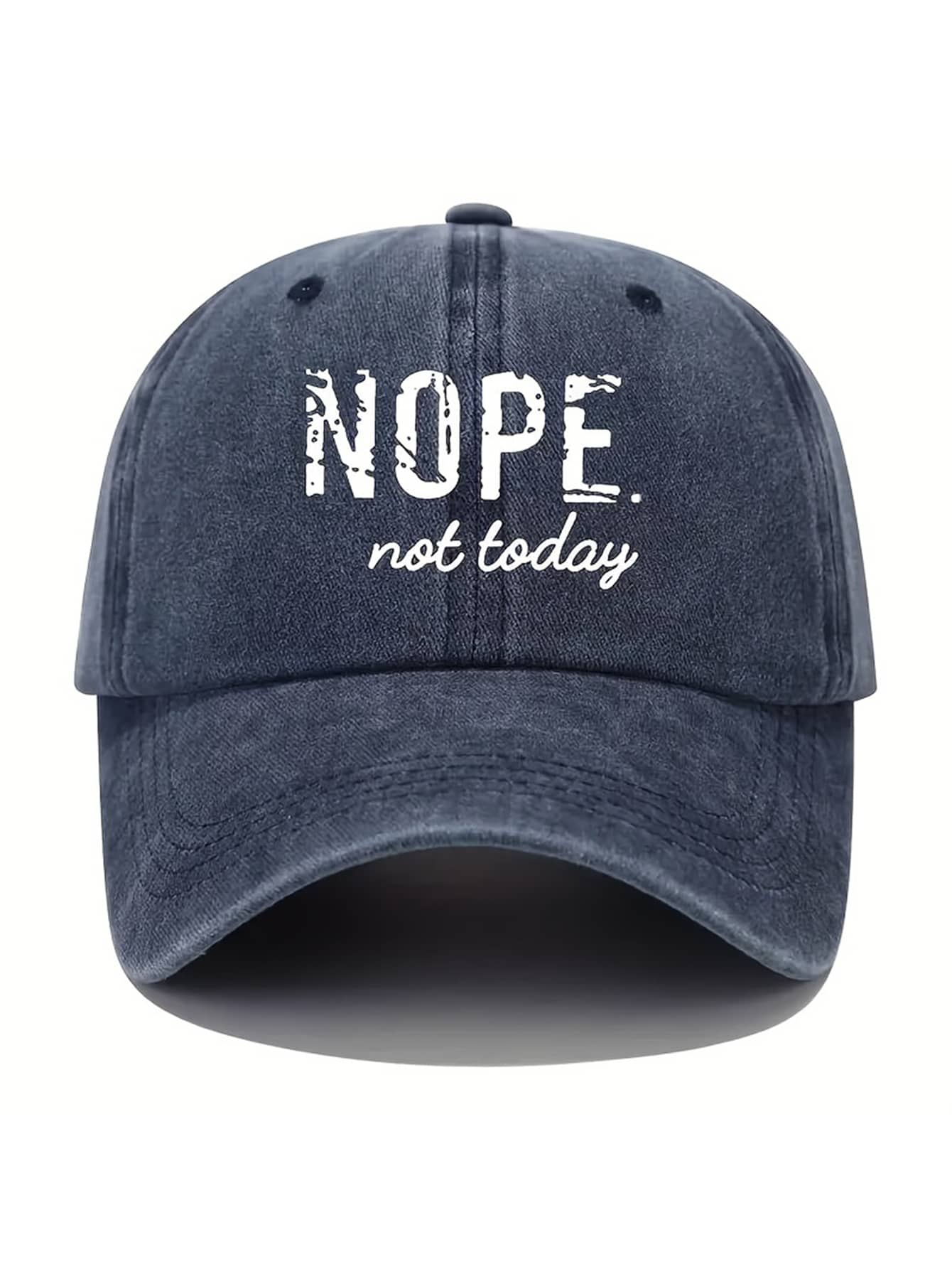 Street 1pc Unisex NOPE Letter Embroidered Baseball Cap, Soft Top Sun Hat For Women