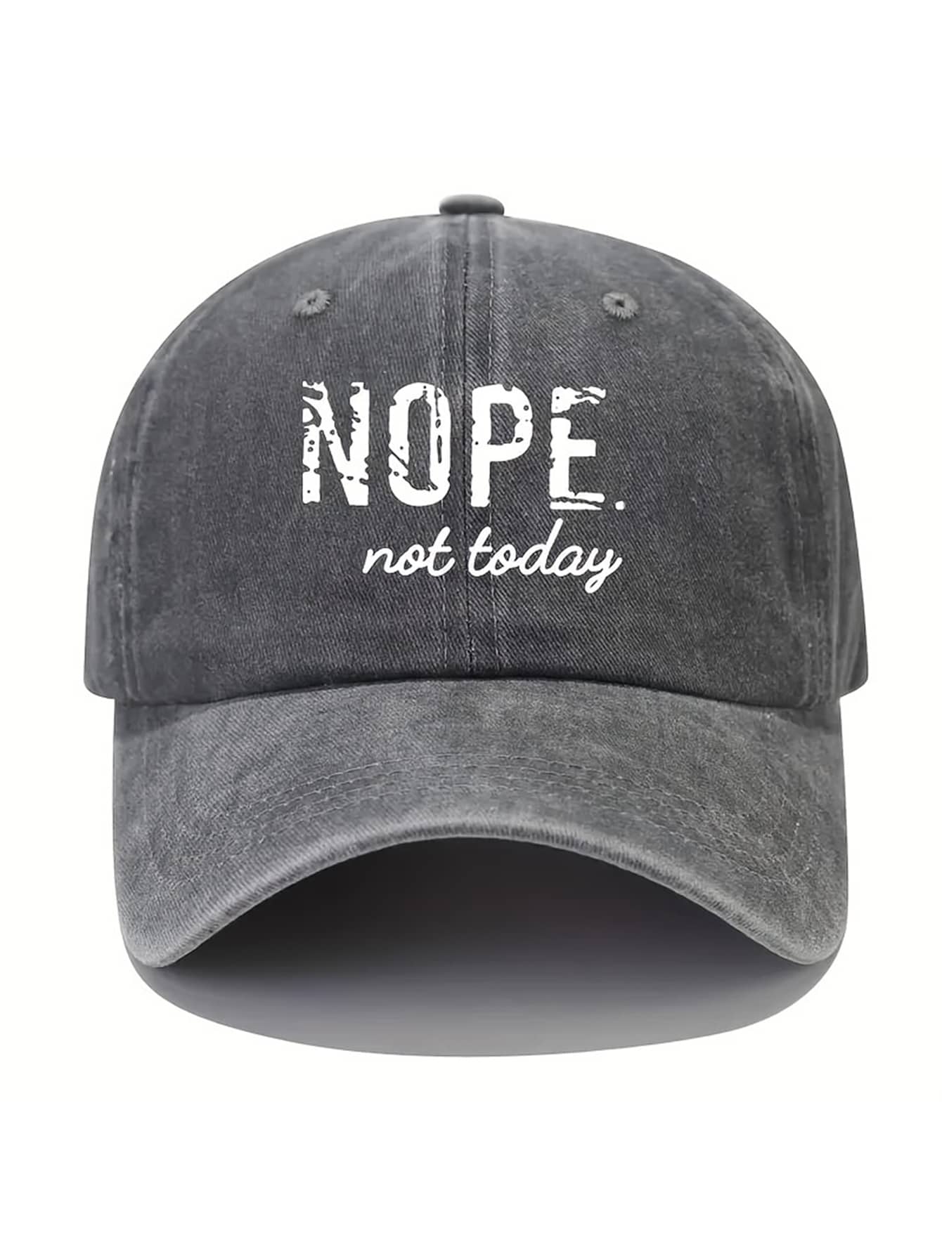 Street 1pc Unisex NOPE Letter Embroidered Baseball Cap, Soft Top Sun Hat For Women