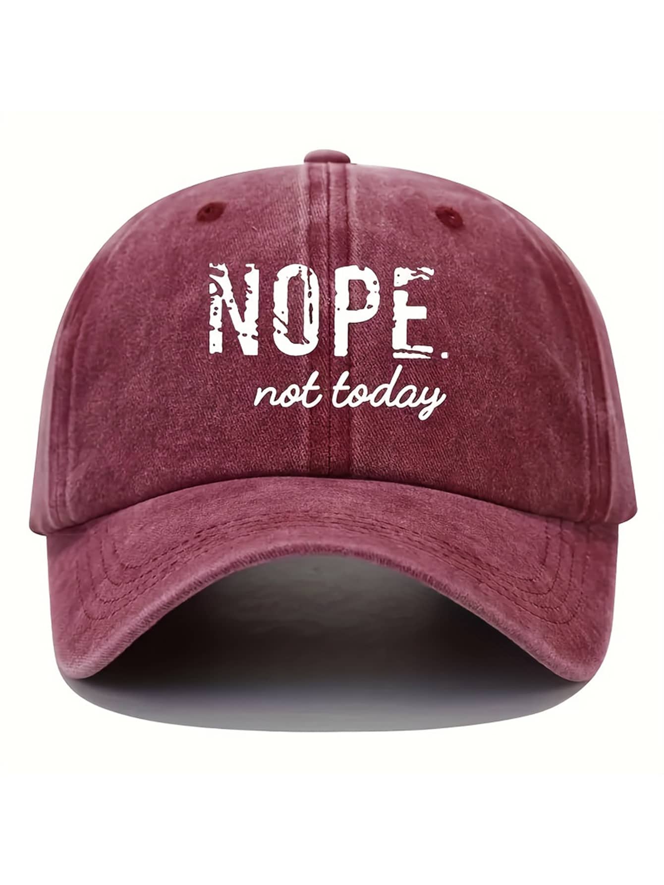 Street 1pc Unisex NOPE Letter Embroidered Baseball Cap, Soft Top Sun Hat For Women