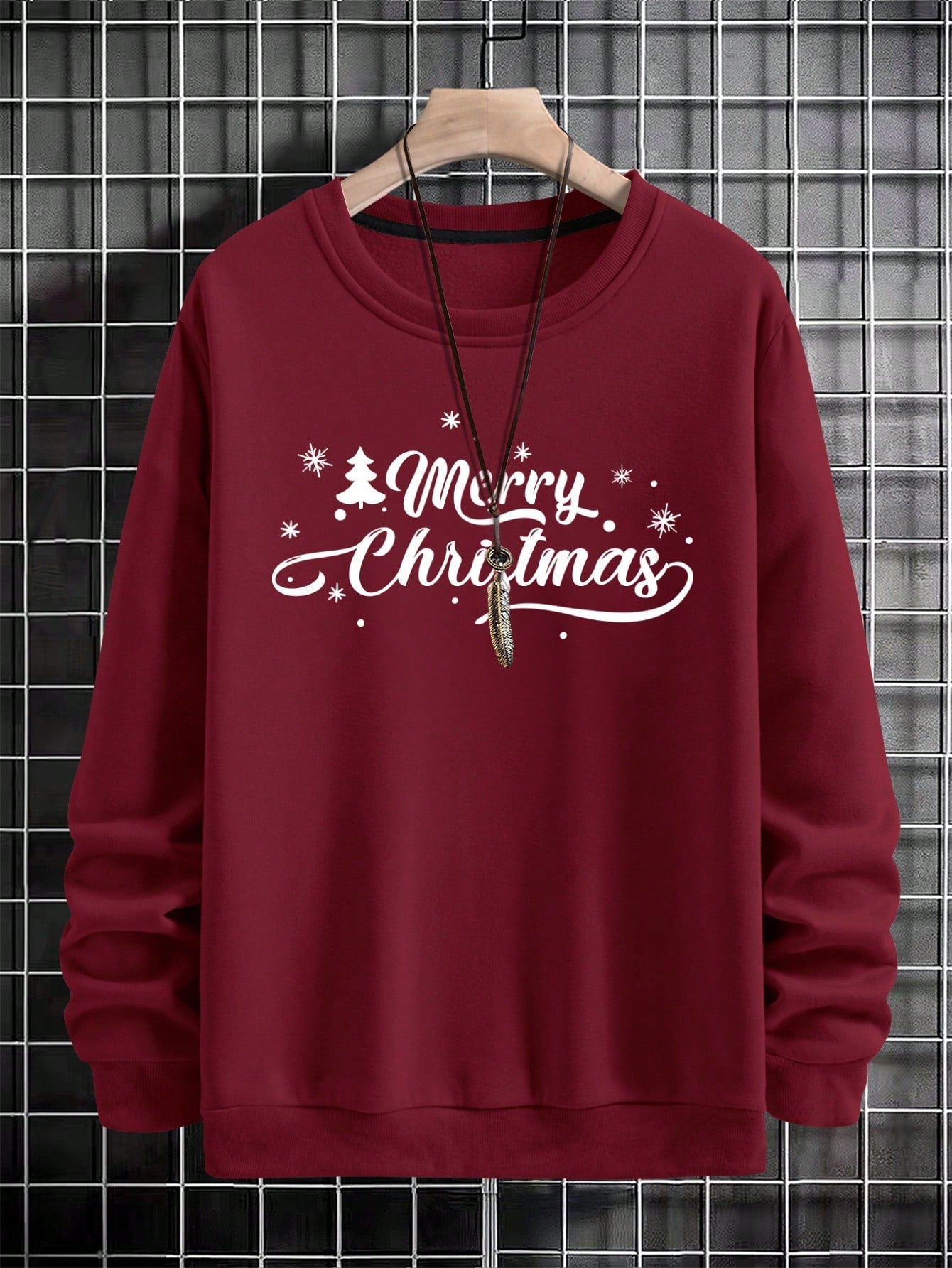 Men 1pc Christmas Print Drop Shoulder Sweatshirt