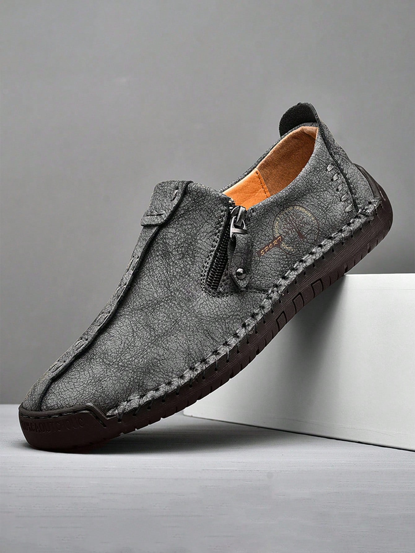 Handmade Casual Men's Shoes, Comfortable Leather Shoes, Men's Casual Loafers, Convenient For Walking And Driving, Outdoor Footwear