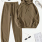 INAWLY Women's Hooded Drawstring Sweatshirt And Sweatpants Set