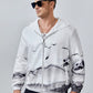 Manfinity ModaGents Oversized Men's Plus Size Bird Print Zip Up Jacket