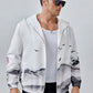 Manfinity ModaGents Oversized Men's Plus Size Bird Print Zip Up Jacket