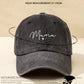 1/2pcs Mom Letter Print Washed Y2K Style Baseball Cap, UV Protection Breathable Unisex Casual Cap