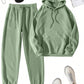 INAWLY Women's Hooded Drawstring Sweatshirt And Sweatpants Set