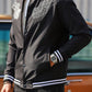 Manfinity Homme Men Wings Print Striped Trim Varsity Jacket