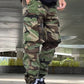 Manfinity Hypemode Loose Fit Men's Camouflage Print Cargo Pants With Flap Pockets Baggy Long Camo Graphic Army Green Going Out