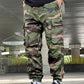 Manfinity Hypemode Loose Fit Men's Camouflage Print Cargo Pants With Flap Pockets Baggy Long Camo Graphic Army Green Going Out