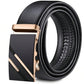 1pc Elongated Men's Fashionable Metal Automatic Buckle Casual Belt, Fits Waist 105-170cm