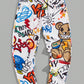 Manfinity StreetEZ Men Cartoon Graphic Sweatpants Long Jogging Pants Graffiti Vacation Funny Friends