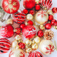 44pcs Christmas Ornament Set, Red And Golden Creative Painted Christmas Ball Party Christmas Tree Hanging Ball Pendant, Christmas Tree Decoration, Suitable For Holiday Parties, Wreaths, Christmas Tree,Christmas