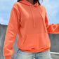 EZwear Kangaroo Pocket Drop Shoulder Drawstring Hoodie,Long Sleeve Tops