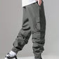 Men Flap Pocket Side Drawstring Waist Cargo Pants